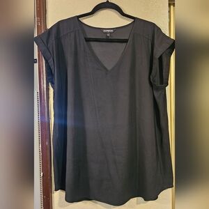 Express Black V-Neck Tee Size XL